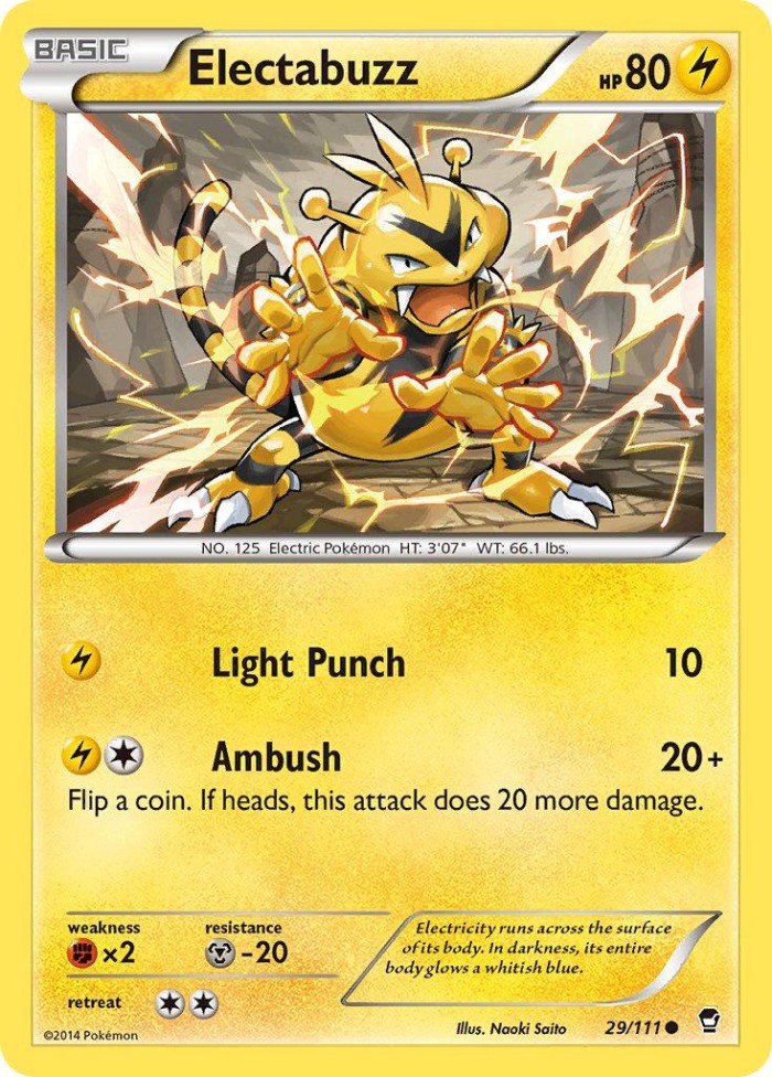 Carte Pokémon: Electabuzz [Élektek]