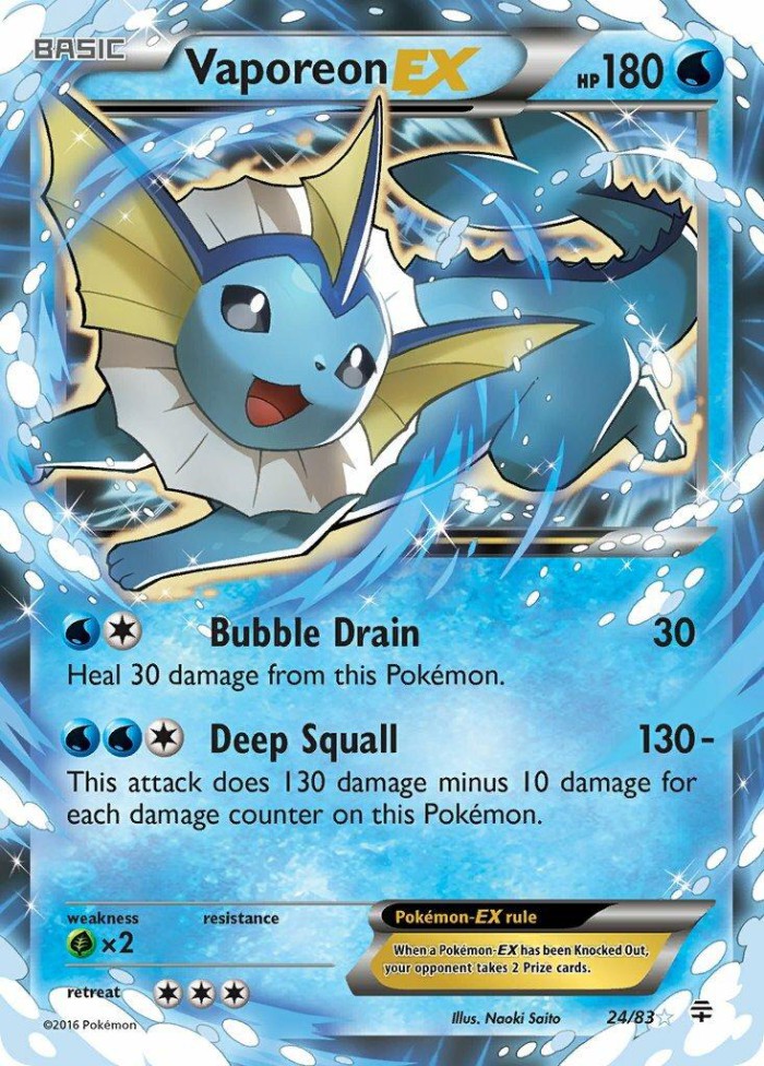 Carte Pokémon: Vaporeon EX [Aquali EX]