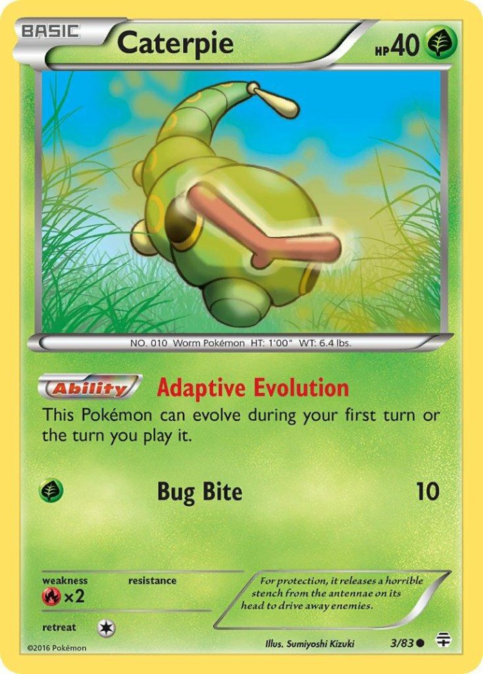 Carte Pokémon: Caterpie [Chenipan]