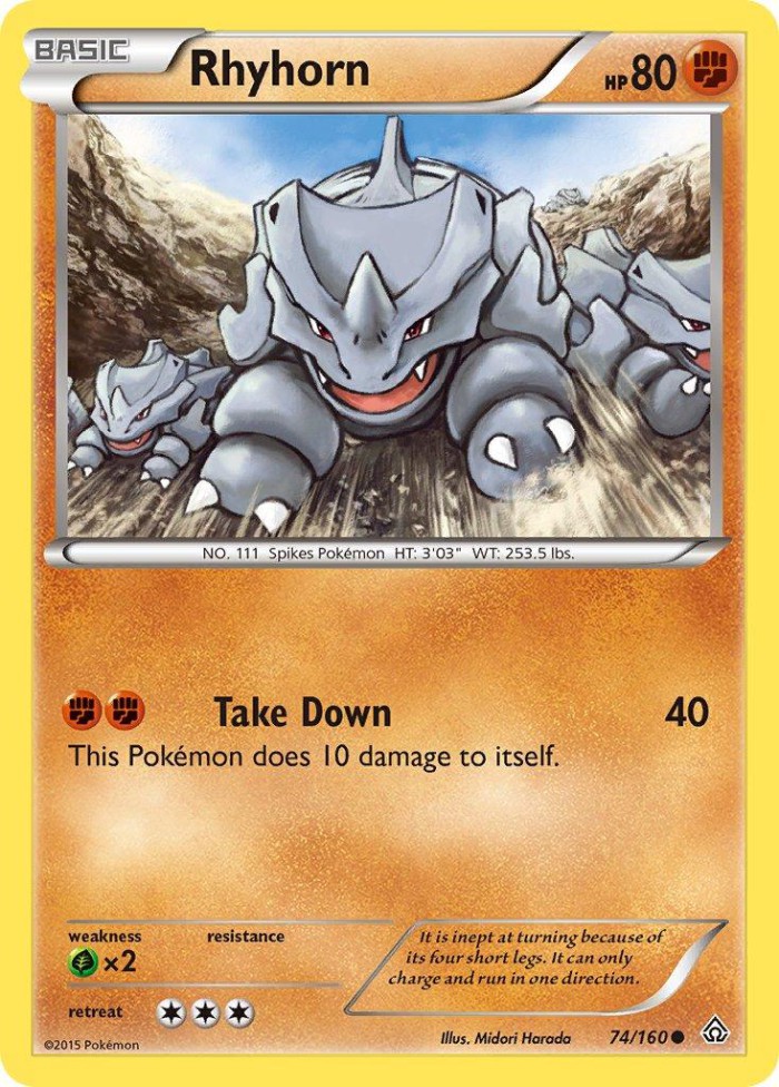 Carte Pokémon: Rhyhorn [Rhinocorne]