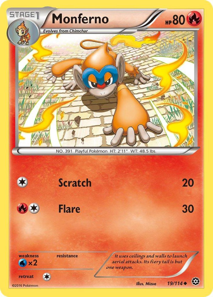 Carte Pokémon: Monferno [Chimpenfeu]