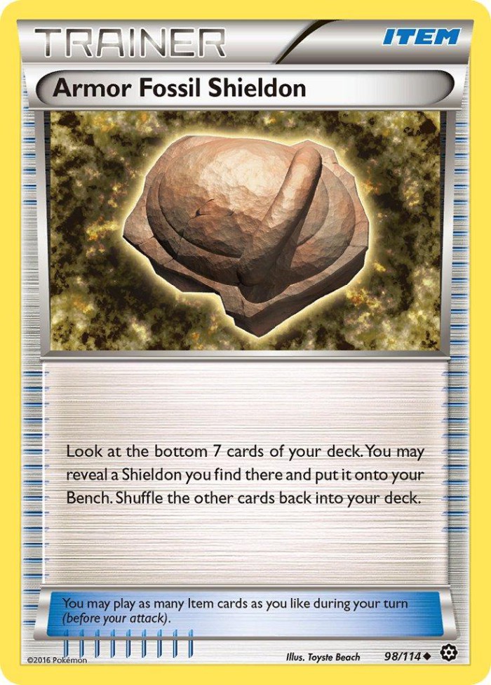 Carte Pokémon: Armor Fossil Shieldon [Fossile Armure Dinoclier]