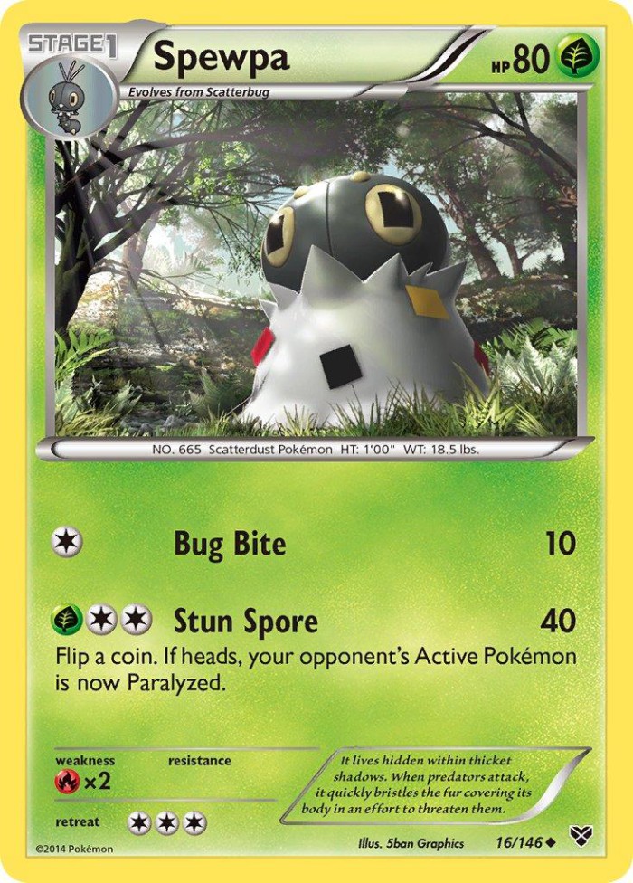 Carte Pokémon: Spewpa [Pérégrain]