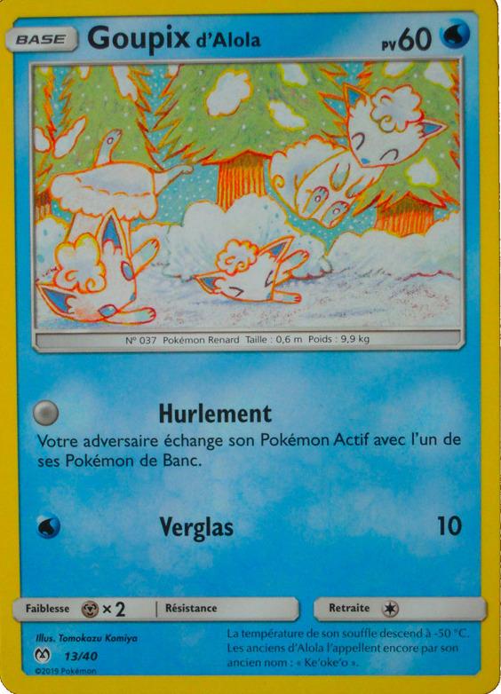 Carte Pokémon: Goupix d'Alola