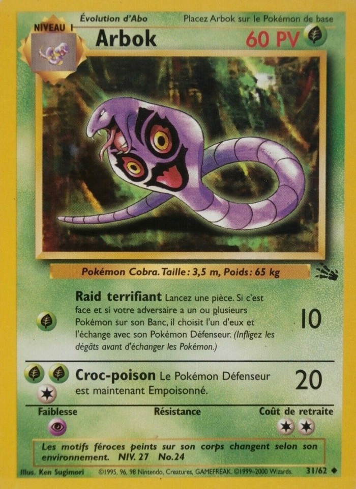 Carte Pokémon: Arbok