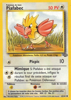 Carte Pokémon: Piafabec