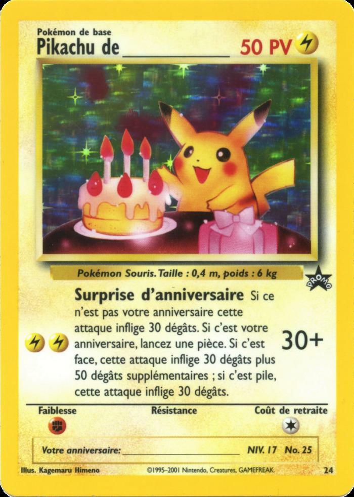 Carte Pokémon: Pikachu de ________