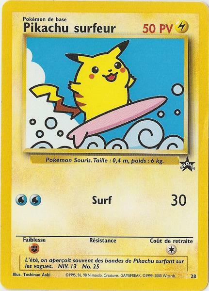 Carte Pokémon: Pikachu surfeur