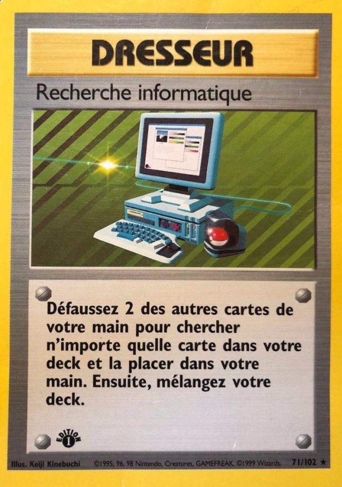 Carte Pokémon: Recherche informatique