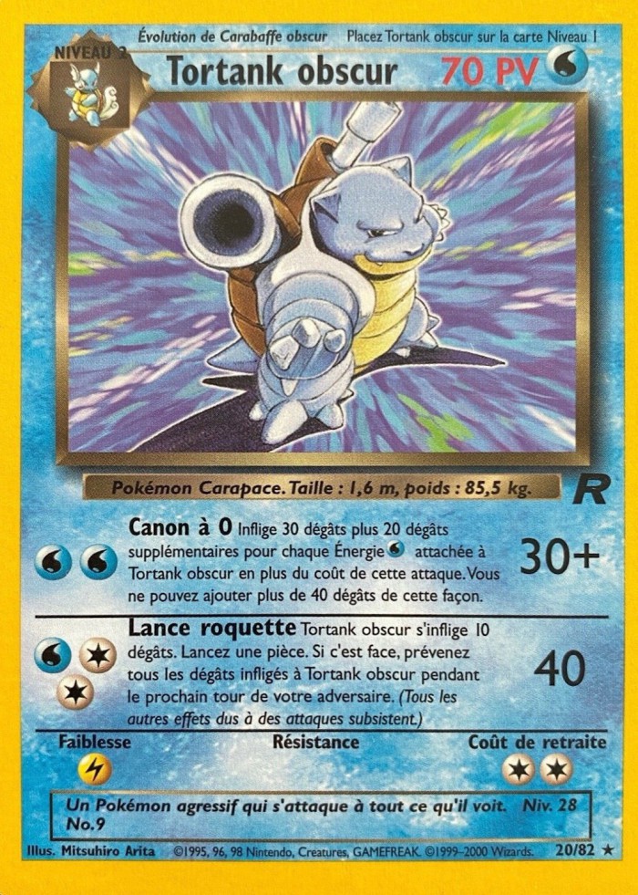 Carte Pokémon: Tortank obscur