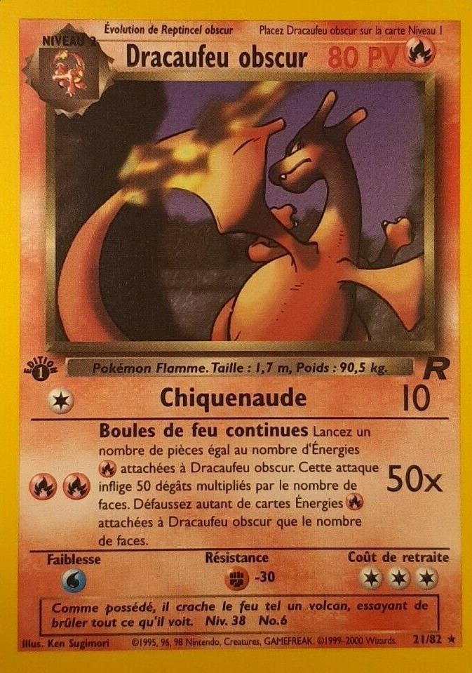 Carte Pokémon: Dracaufeu obscur