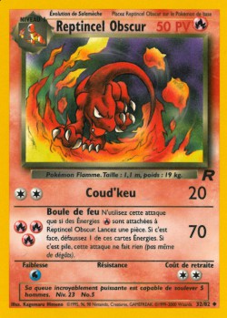 Carte Pokémon: Reptincel obscur