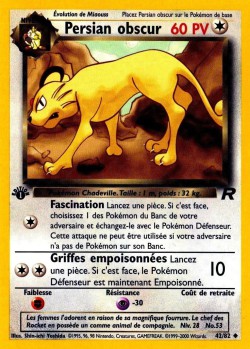 Carte Pokémon: Persian obscur