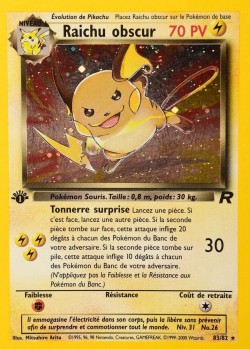 Carte Pokémon: Raichu obscur