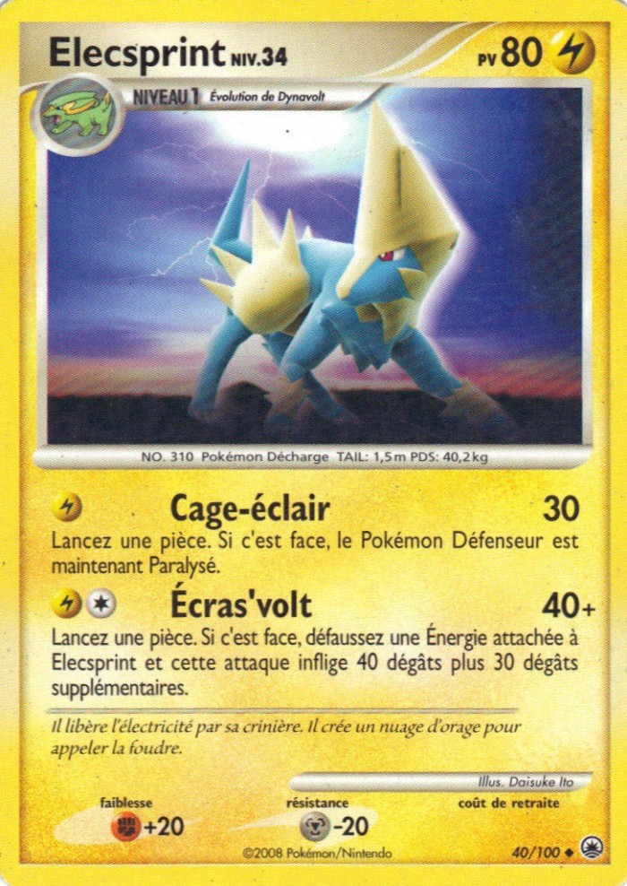 Carte Pokémon: Elecsprint