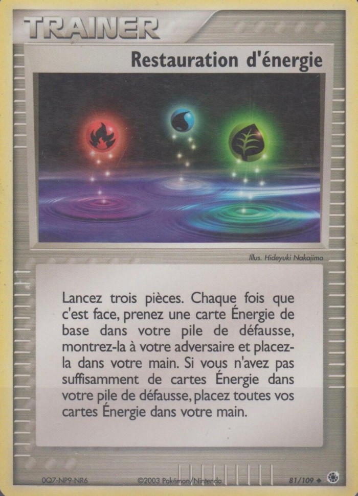 Carte Pokémon: Restauration d'énergie