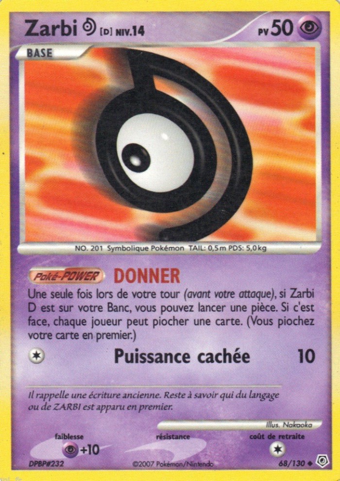 Carte Pokémon: Zarbi [D]