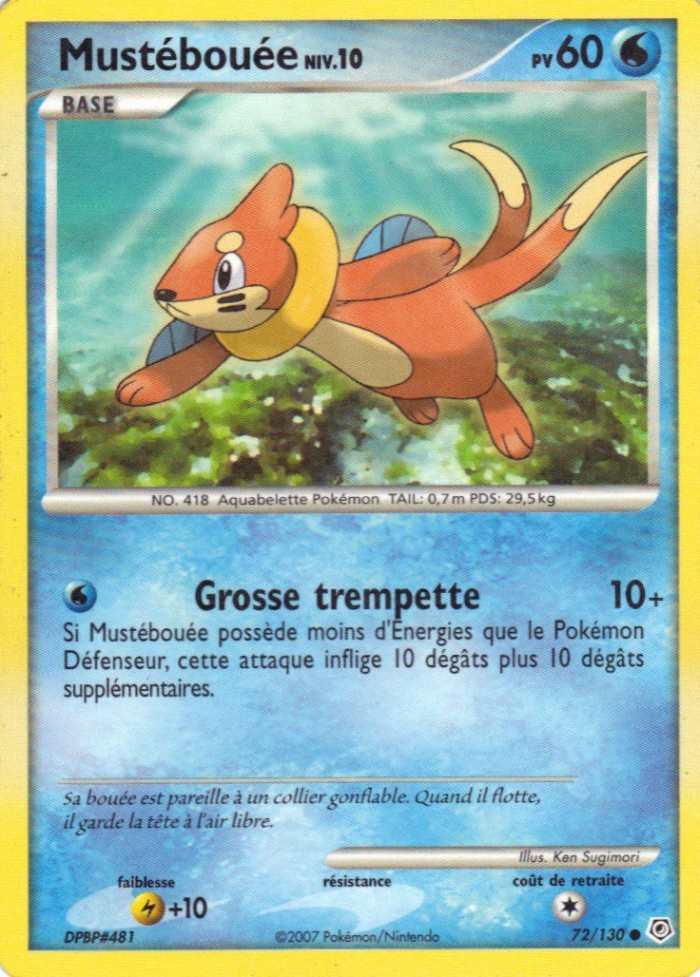 Carte Pokémon: Mustébouée