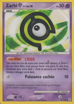 Carte Pokémon: Zarbi [C]