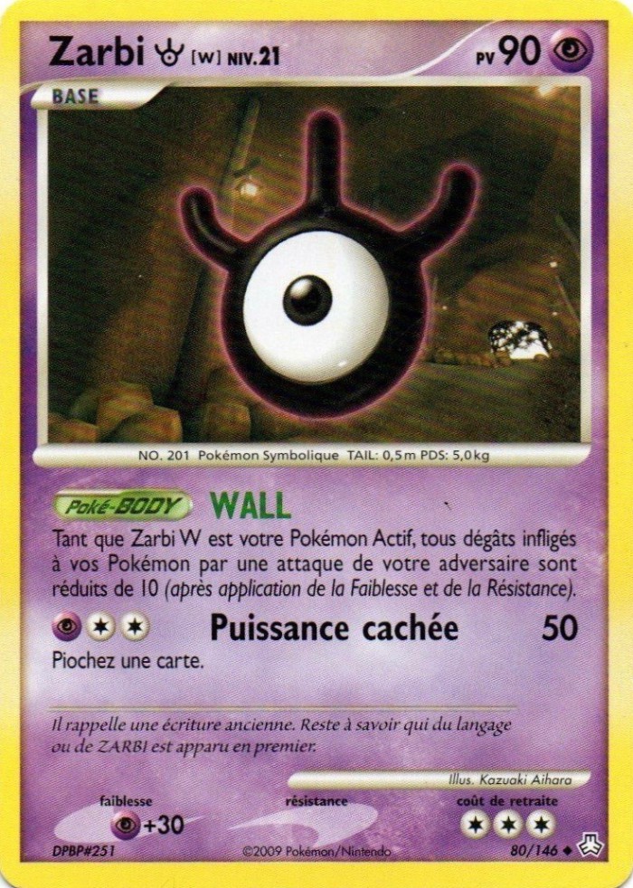 Carte Pokémon: Zarbi [W]