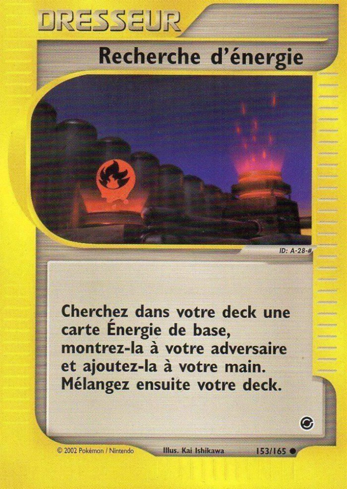 Carte Pokémon: Recherche d'énergie