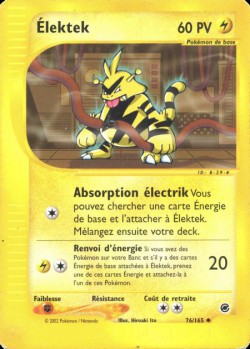 Carte Pokémon: Élektek