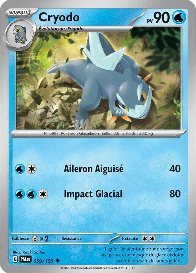 Carte Pokémon: Cryodo