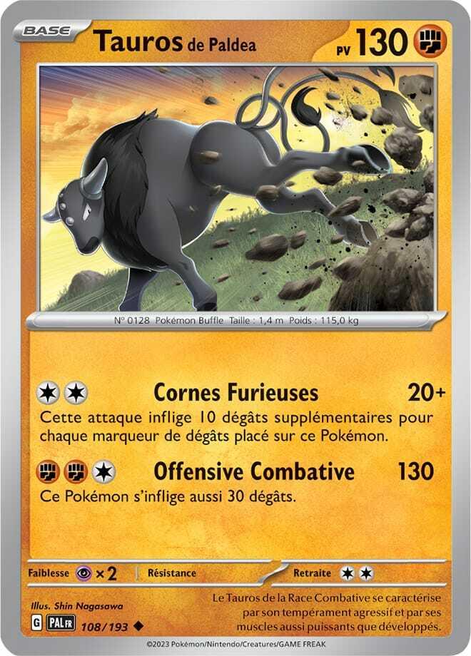 Carte Pokémon: Tauros de Paldea