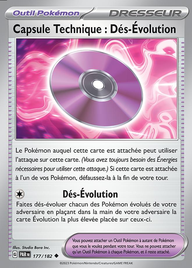 Carte Pokémon: Capsule Technique : Dés-Évolution