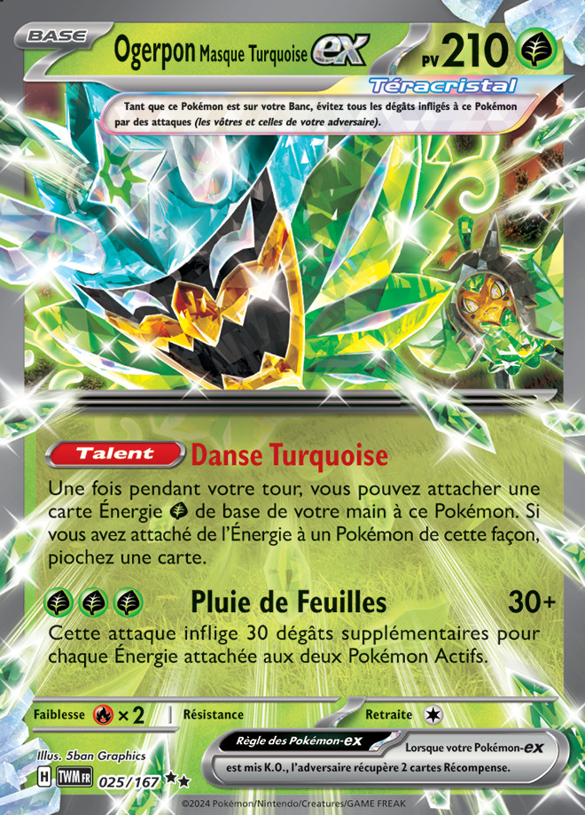 Carte Pokémon: Ogerpon Masque Turquoise ex