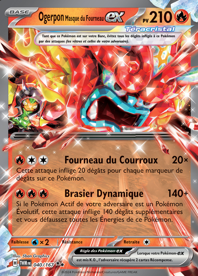 Carte Pokémon: Ogerpon Masque du Fourneau ex