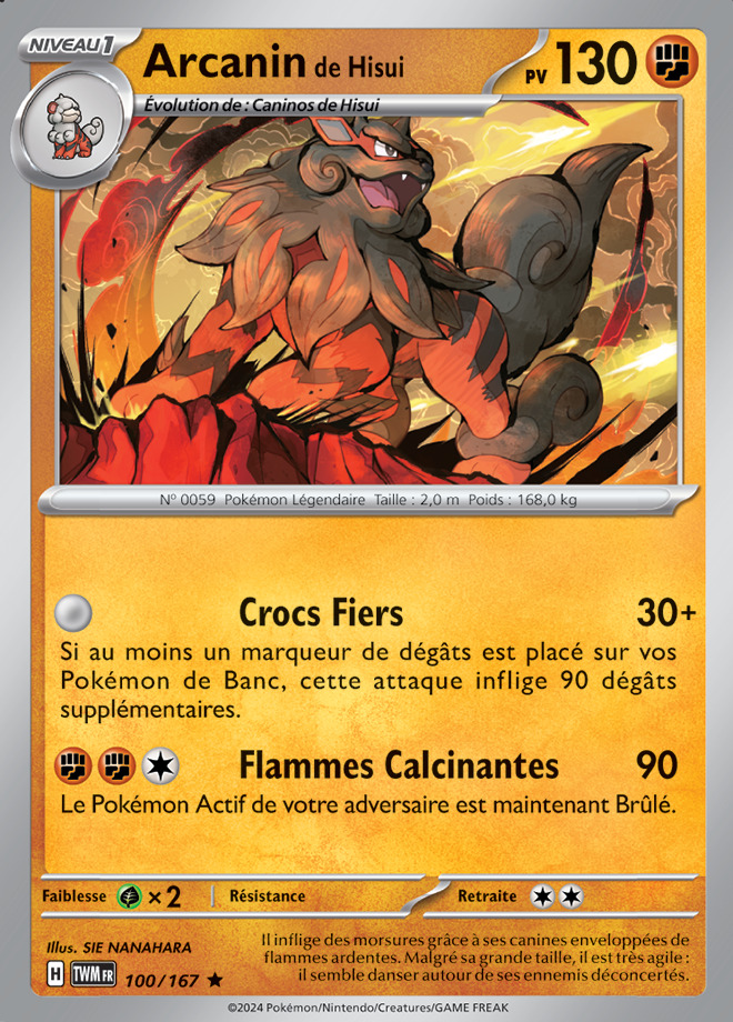 Carte Pokémon: Arcanin de Hisui