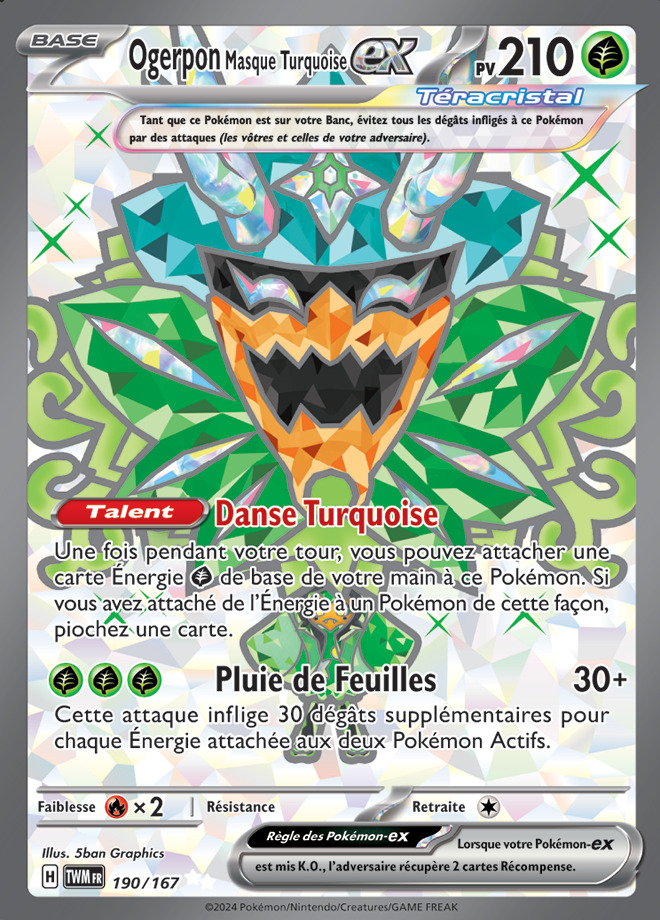 Carte Pokémon: Ogerpon Masque Turquoise ex