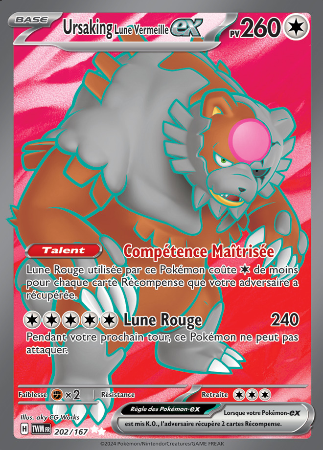 Carte Pokémon: Ursaking Lune Vermeille ex