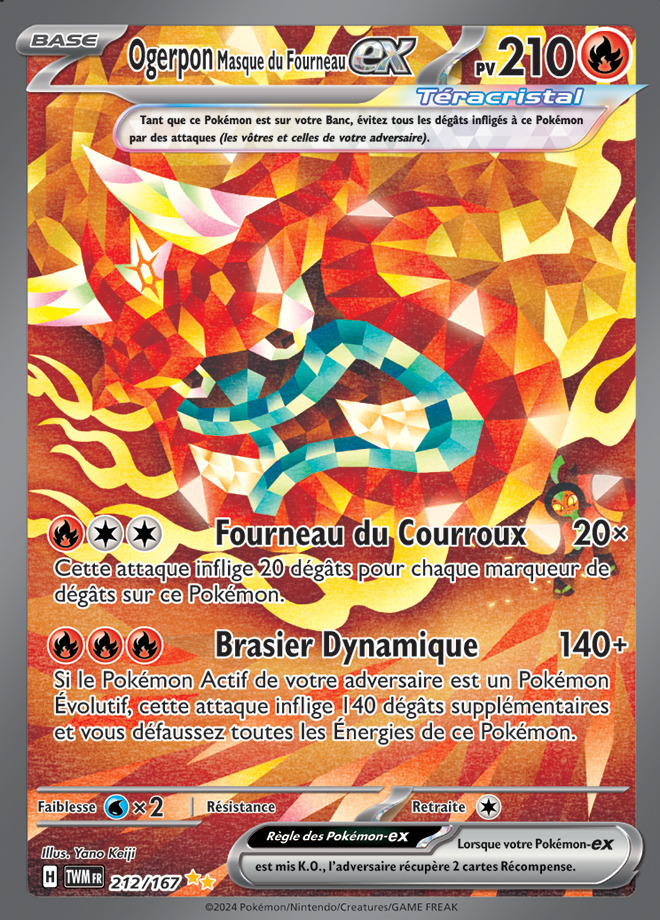 Carte Pokémon: Ogerpon Masque du Fourneau ex