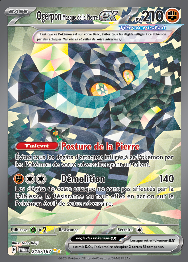 Carte Pokémon: Ogerpon Masque de la Pierre ex