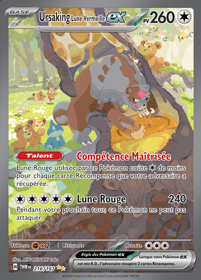 Carte Pokémon: Ursaking Lune Vermeille ex