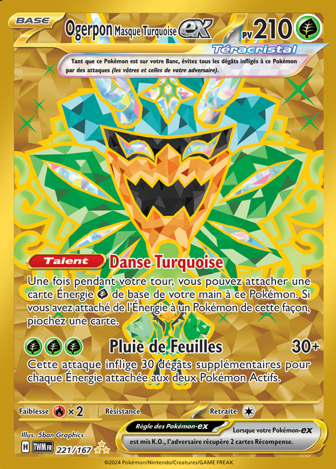 Carte Pokémon: Ogerpon Masque Turquoise ex