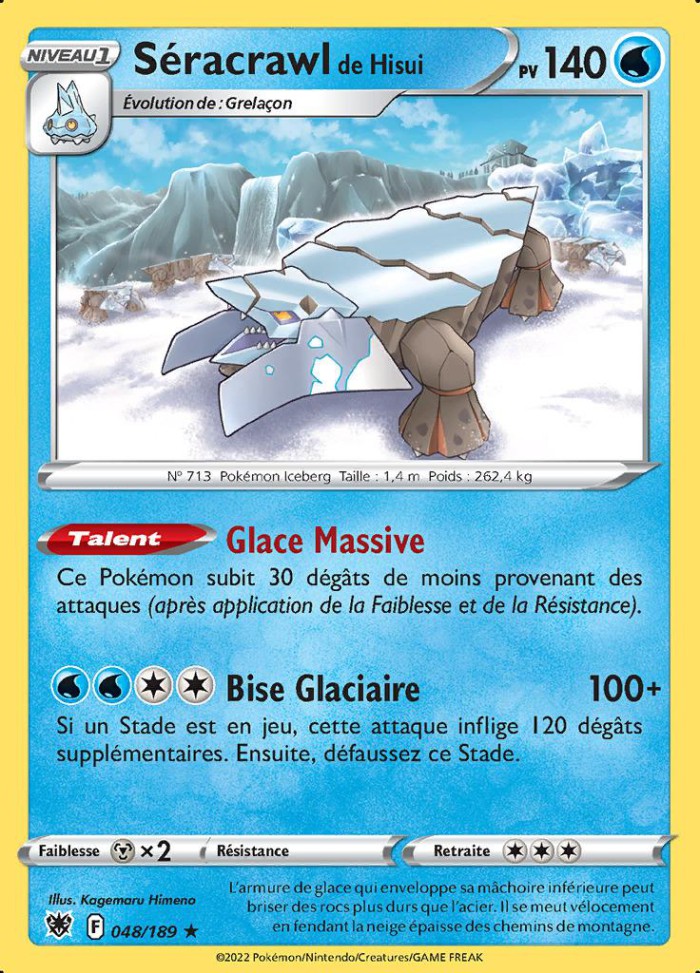 Carte Pokémon: Séracrawl de Hisui