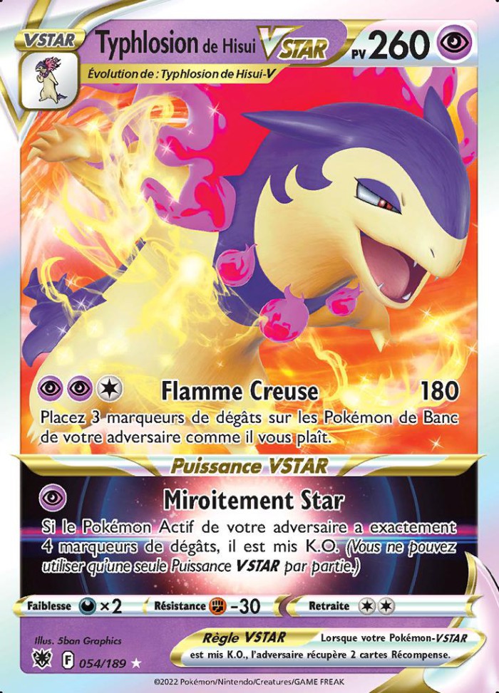 Carte Pokémon: Typhlosion de Hisui VSTAR