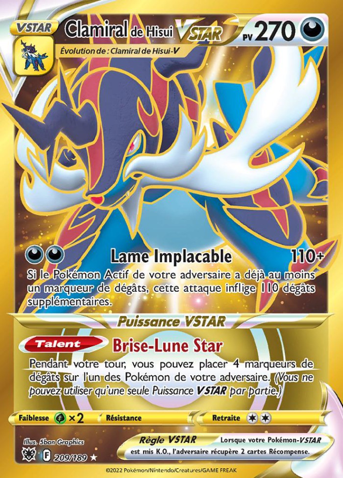 Carte Pokémon: Clamiral de Hisui VSTAR