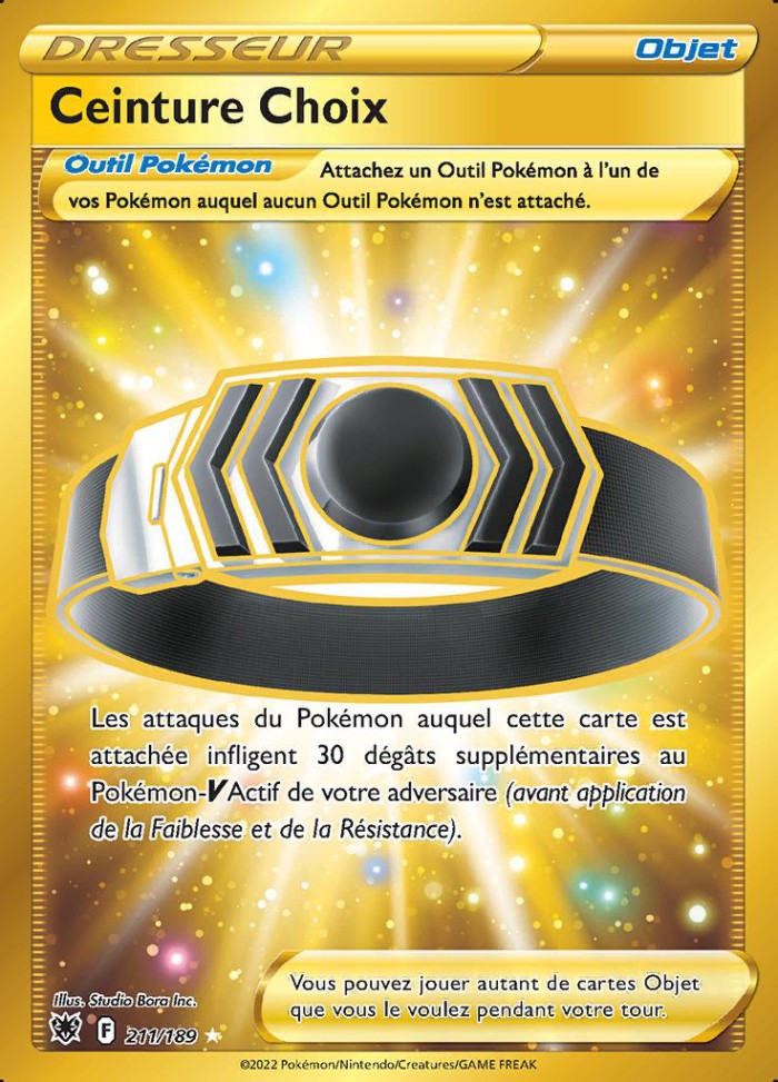 Carte Pokémon: Ceinture Choix