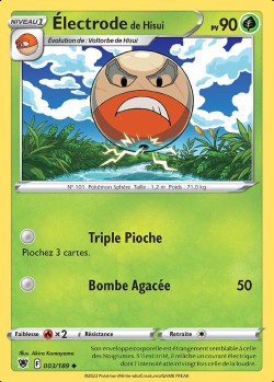 Carte Pokémon: Électrode de Hisui