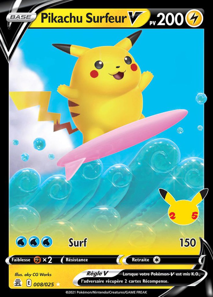 Carte Pokémon: Pikachu Surfeur V