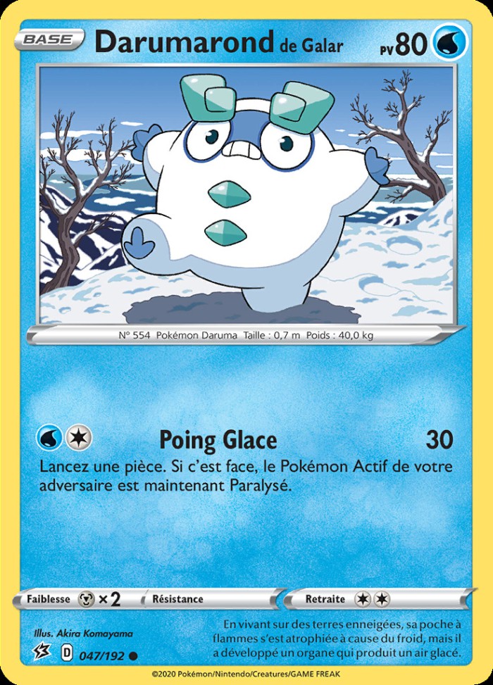 Carte Pokémon: Darumarond de Galar