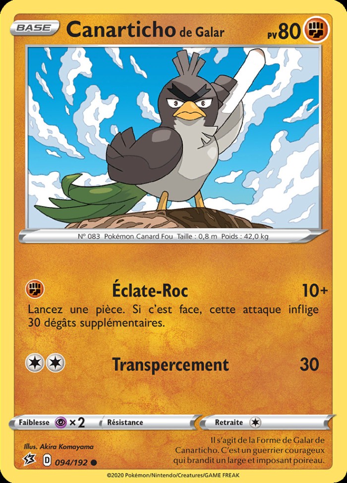 Carte Pokémon: Canarticho de Galar