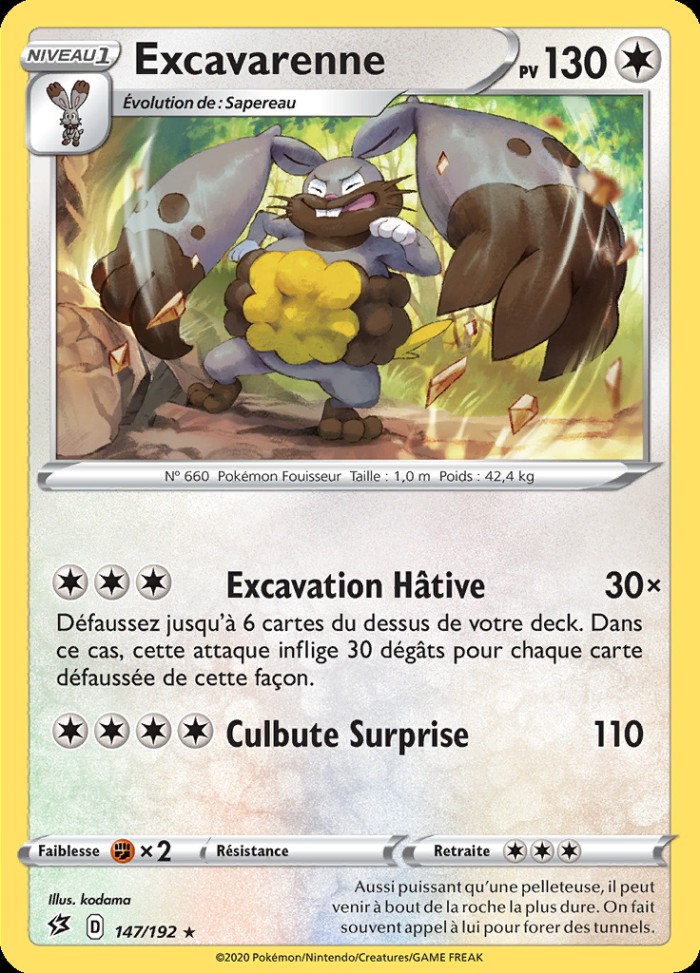 Carte Pokémon: Excavarenne