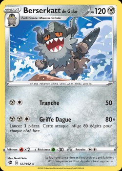 Carte Pokémon: Berserkatt de Galar