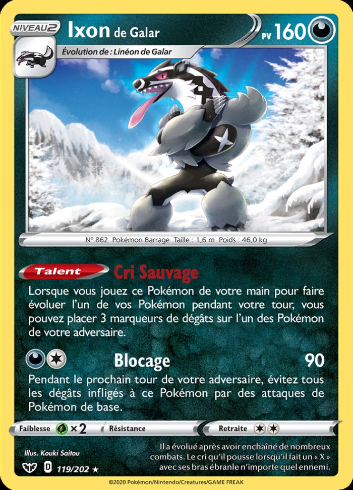 Carte Pokémon: Ixon de Galar