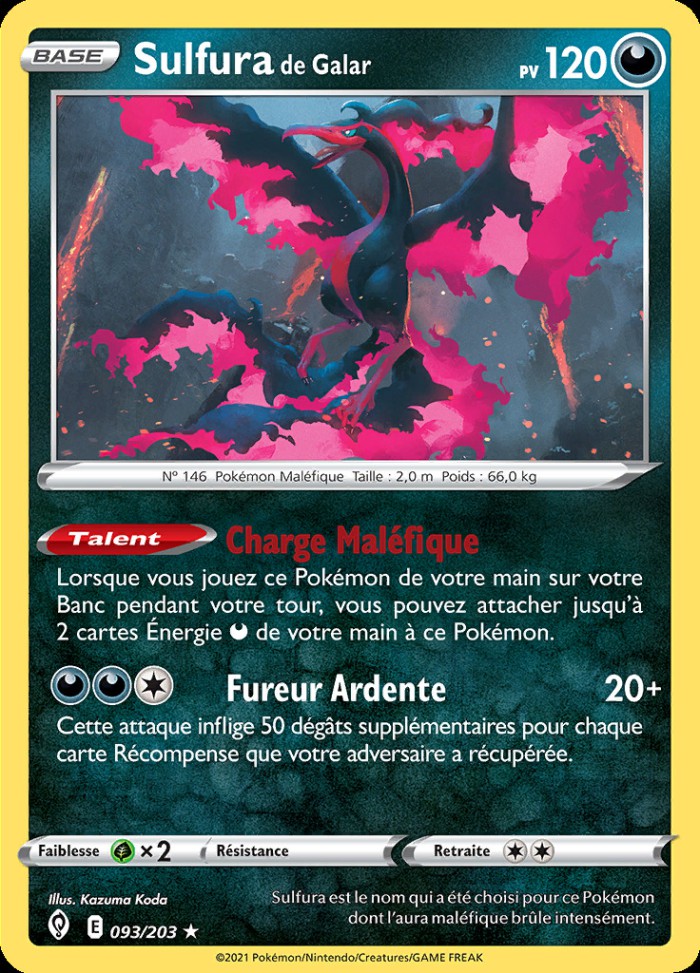 Carte Pokémon: Sulfura de Galar